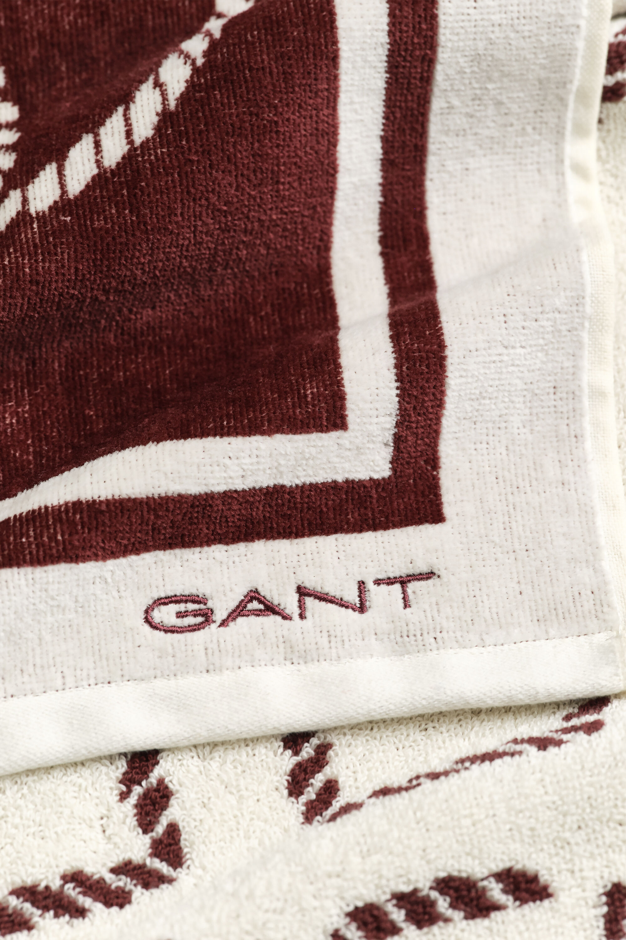 Monogram Print Beach Towel