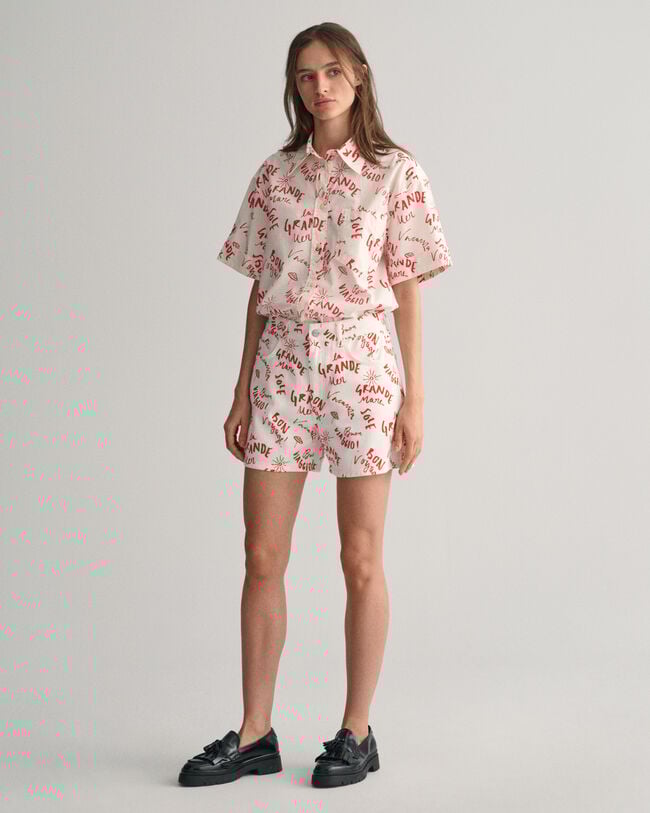 Shorts mit Text-Print