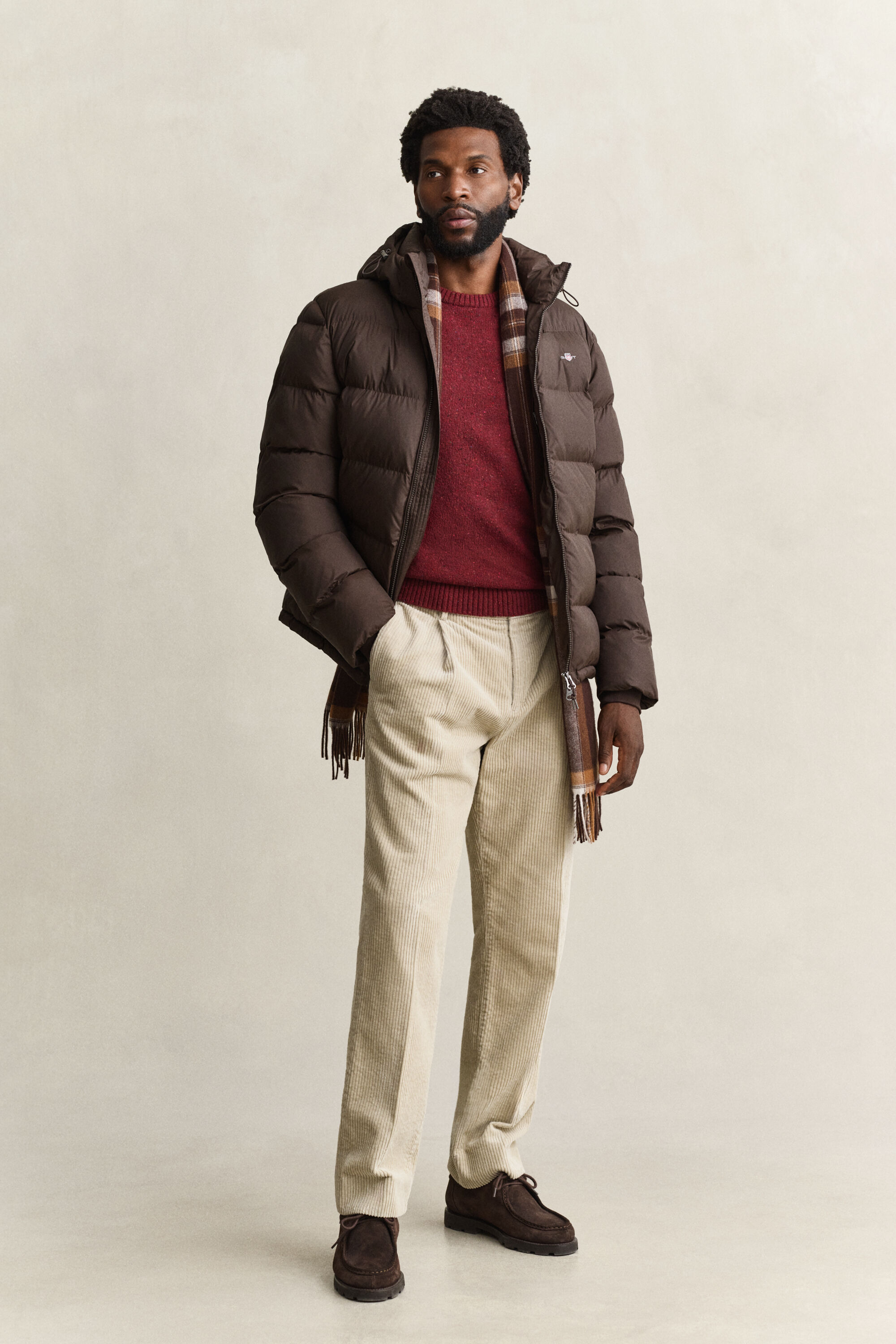 Wool Blend Nepps Crew Neck Sweater