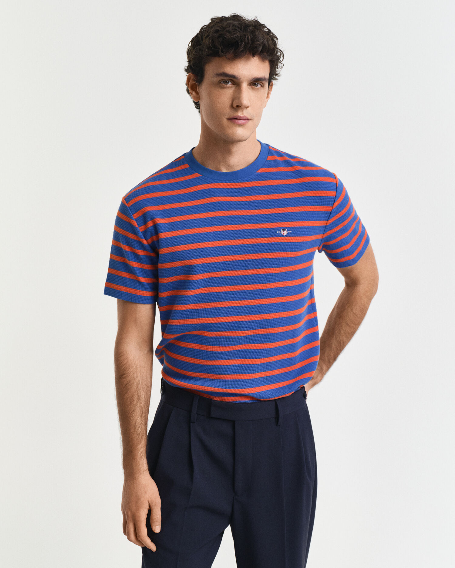 Waffle Striped T-Shirt
