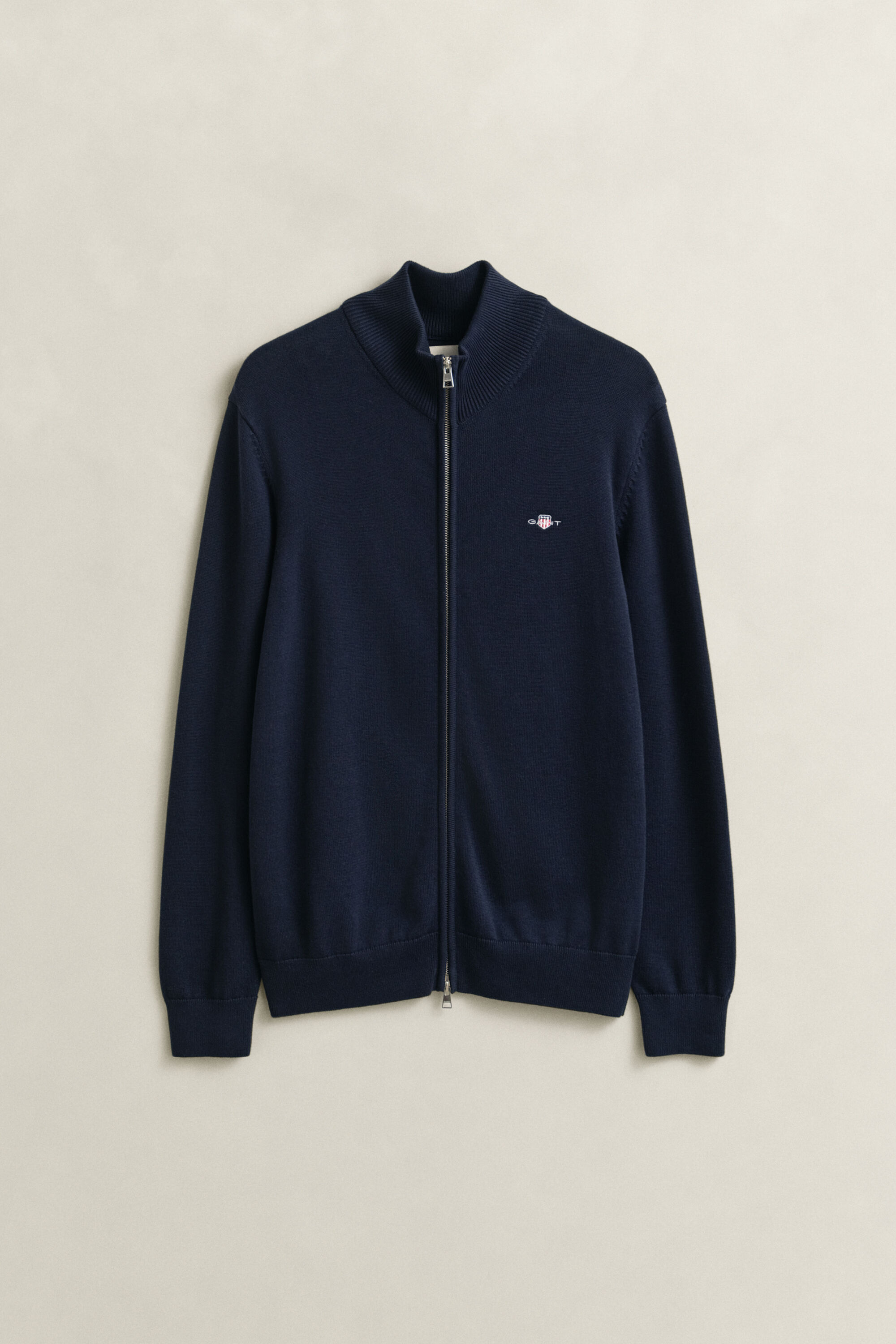Casual Cotton Zip Cardigan