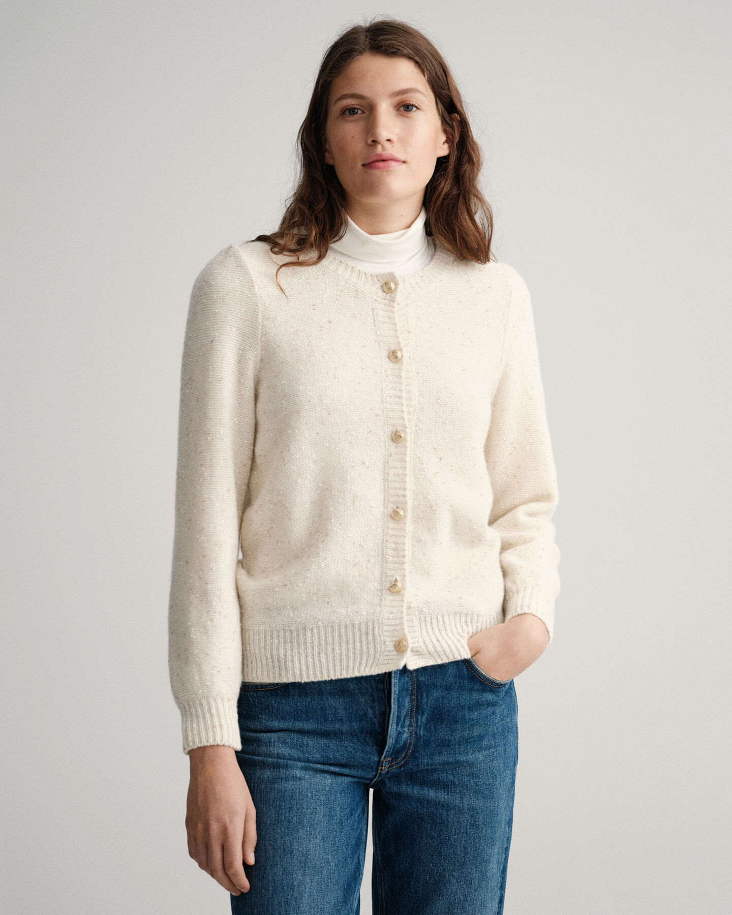 Sparkling Rundhalsstrickjacke