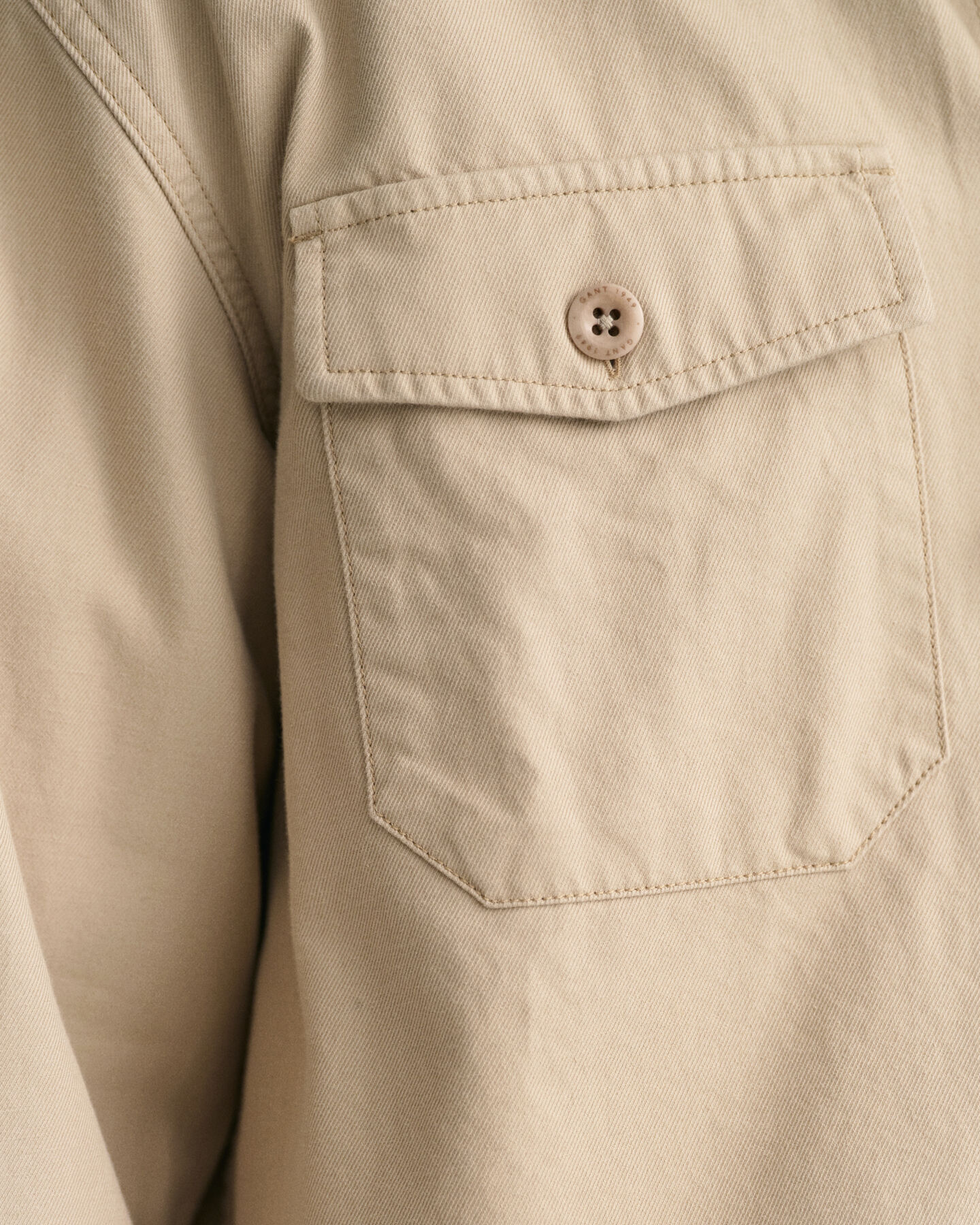 Solid Relaxed Fit Twillhemd