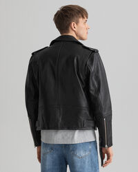 Bikerjacke aus Leder
