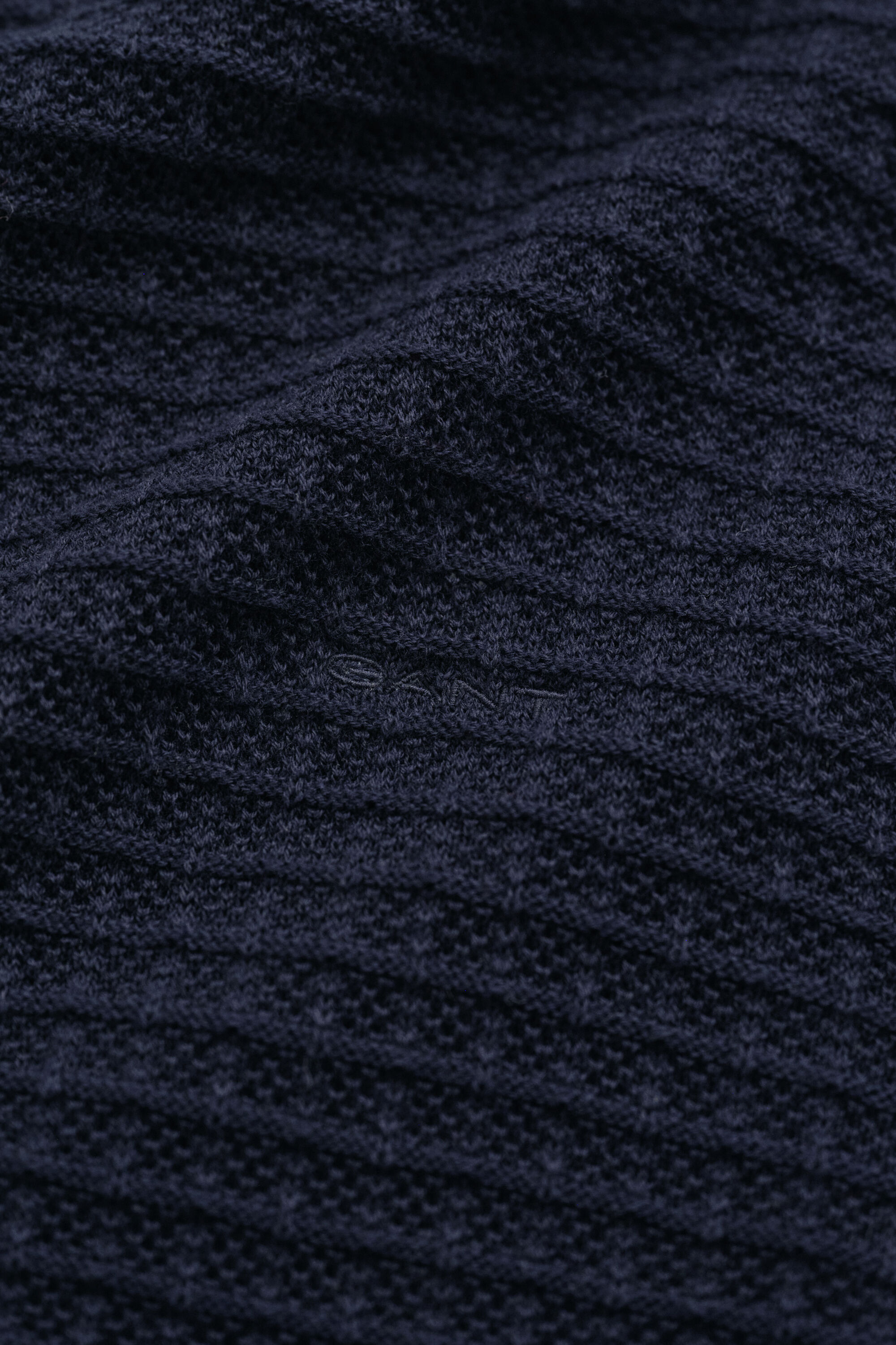 Pull col rond texturé