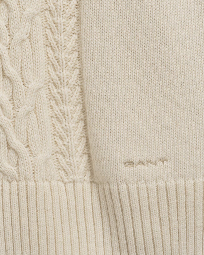 Teen Girls Rollkragenpullover mit Zopfmuster