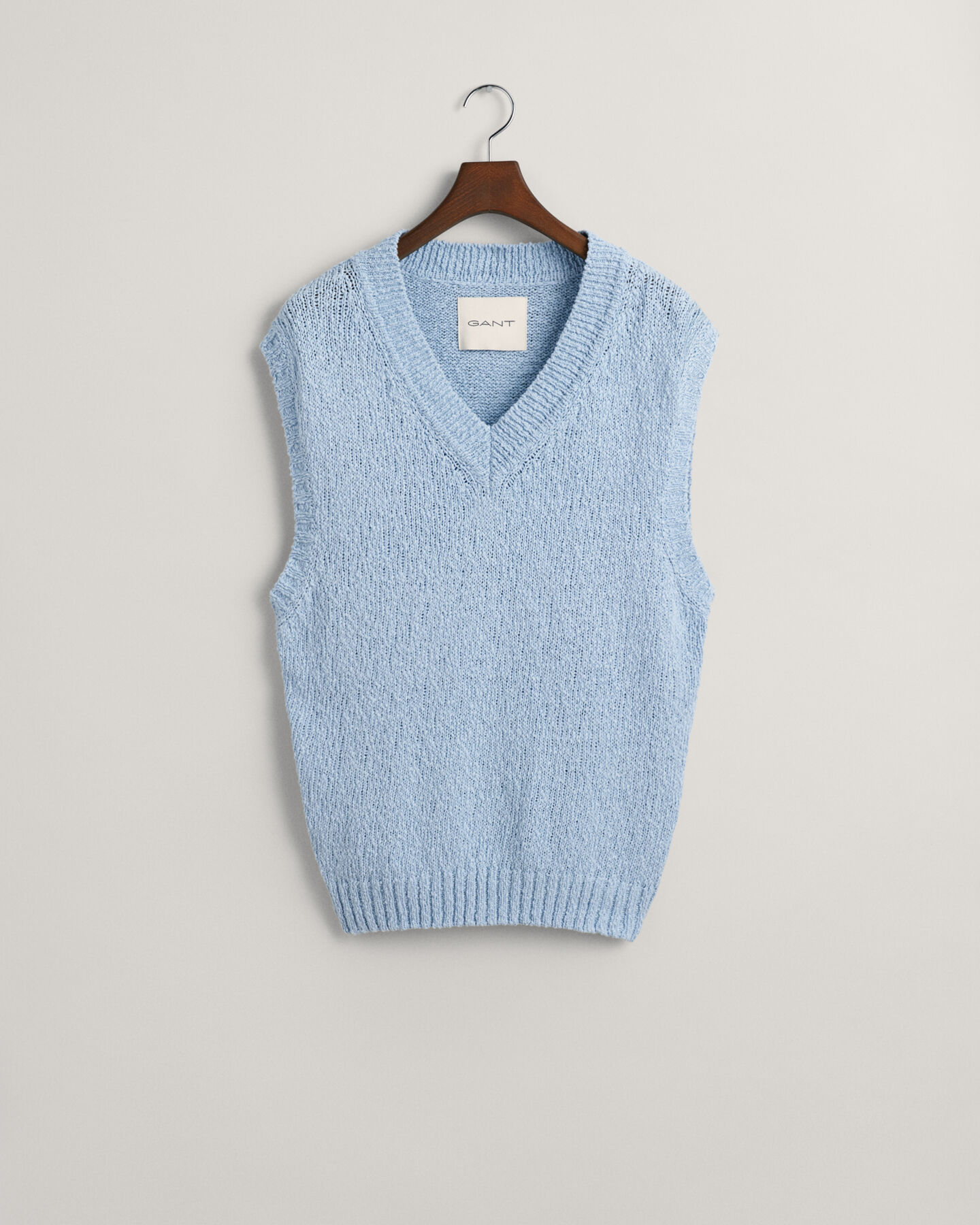 Baumwoll-Pullunder mit Flammgarn-Struktur