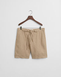 Regular Fit Pinstripe Leinen Shorts