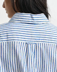 Relaxed Fit Bluse mit Strukturstreifen