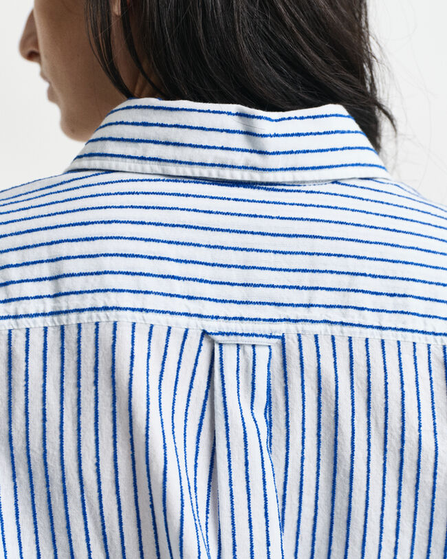 Relaxed Fit Bluse mit Strukturstreifen