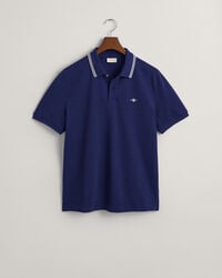 Seasonal Essential Tipped Piqu&eacute; Poloshirt mit Kontrast