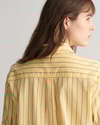 Gestreifte Relaxed Fit Luxury Oxford Kurzarmbluse