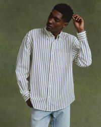 Oversized Popeline Hemd mit Streifen