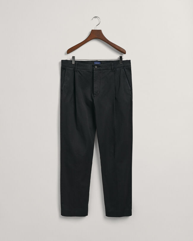 Tapered Bundfaltenhose
