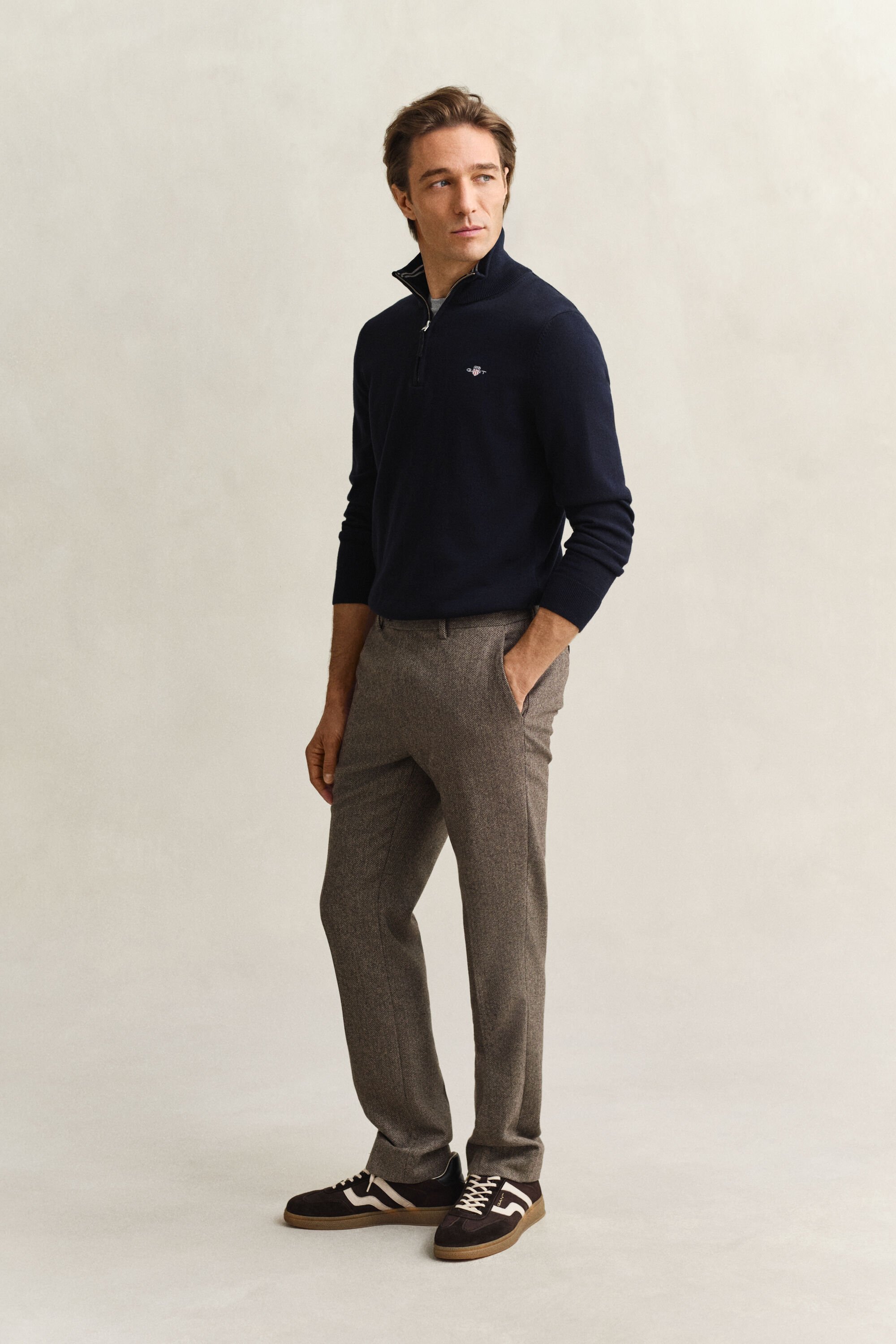 Classic Cotton Half-Zip Sweater