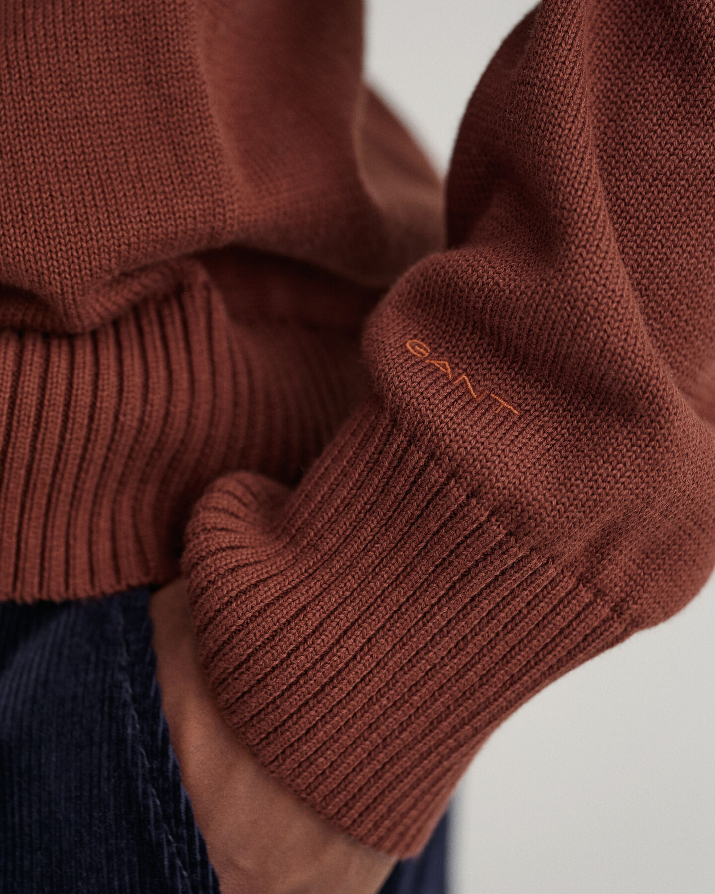 Rundhalspullover aus Supima Baumwolle