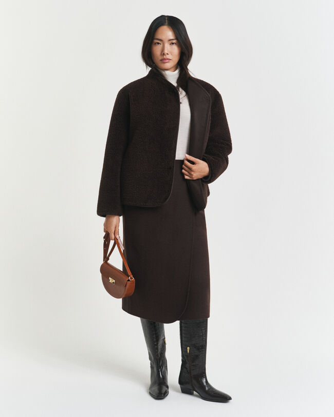 Handgenähter Midi-Wickelrock