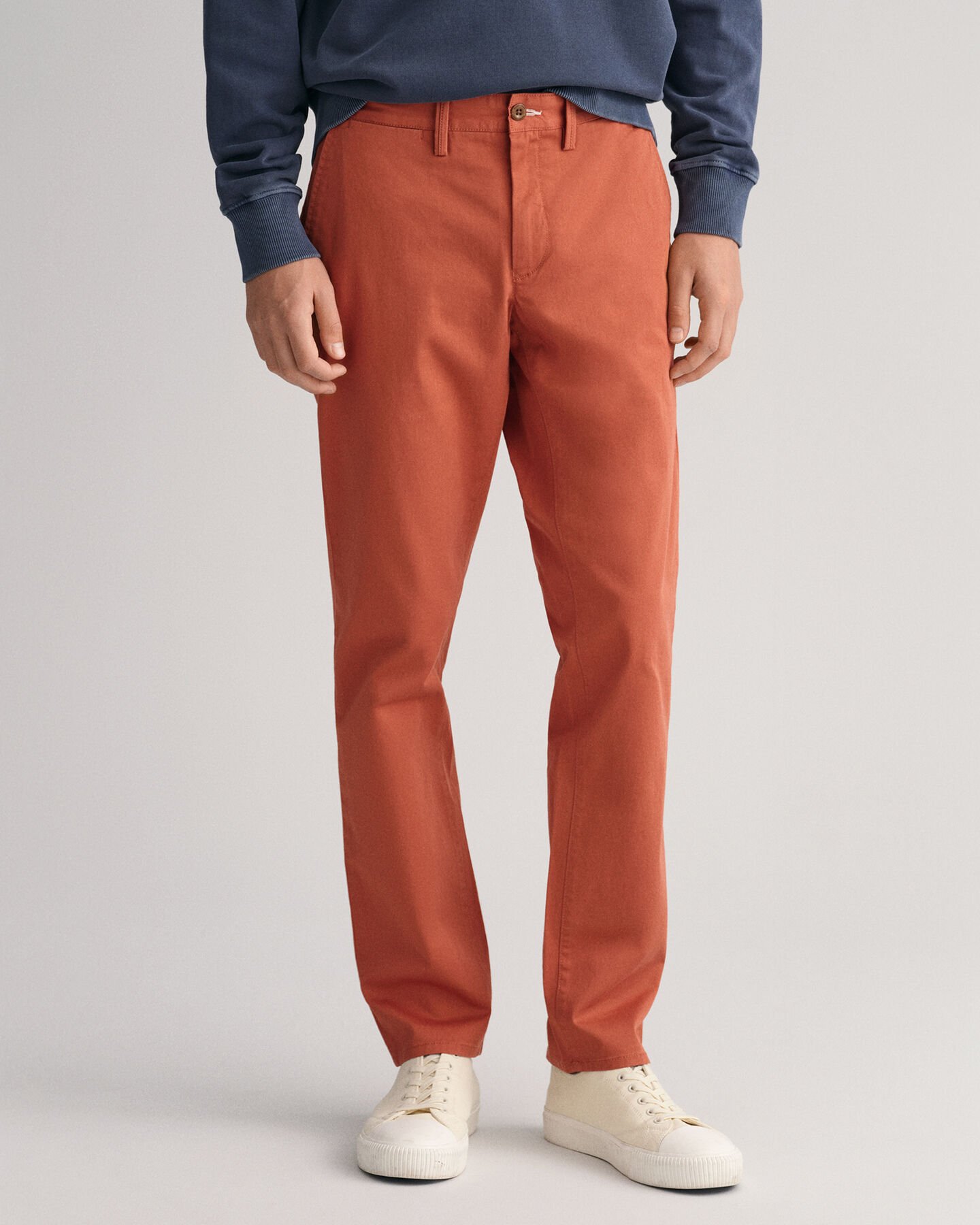 Hallden Slim Fit Twill Chinohose