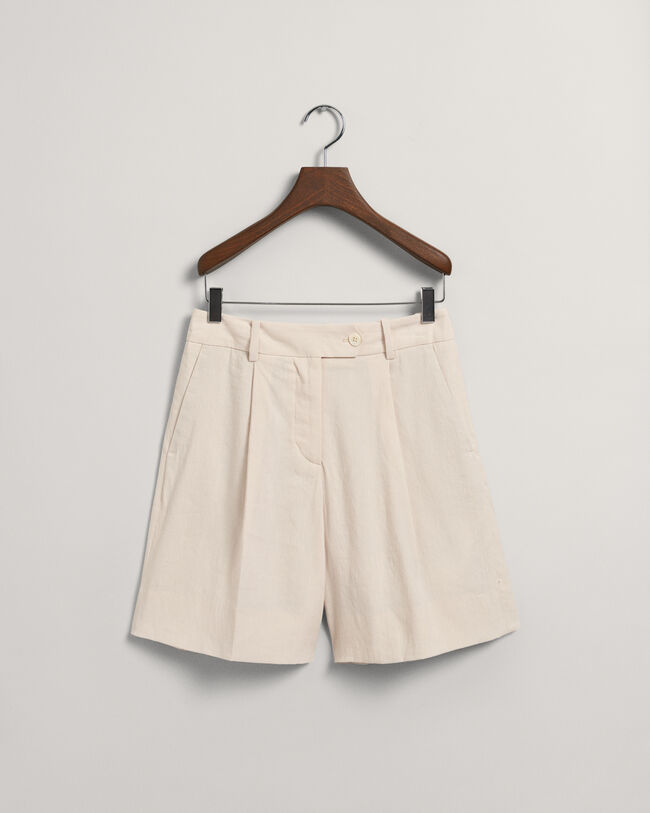 Stretch Leinen Shorts