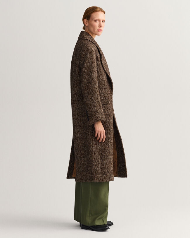 Mantel mit Fischgrätmuster