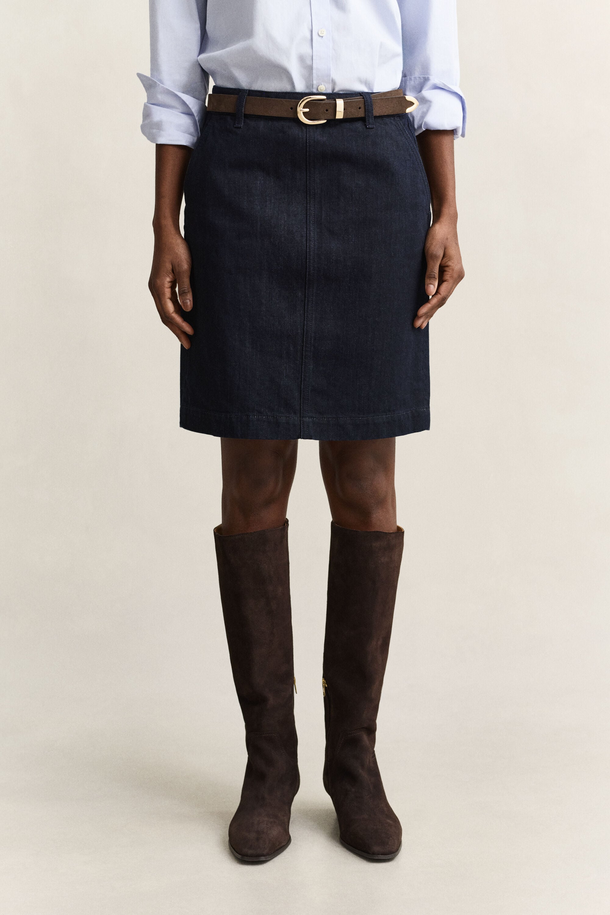 Gonna longuette in denim