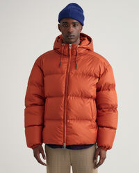 Glänzende Puffer Jacke