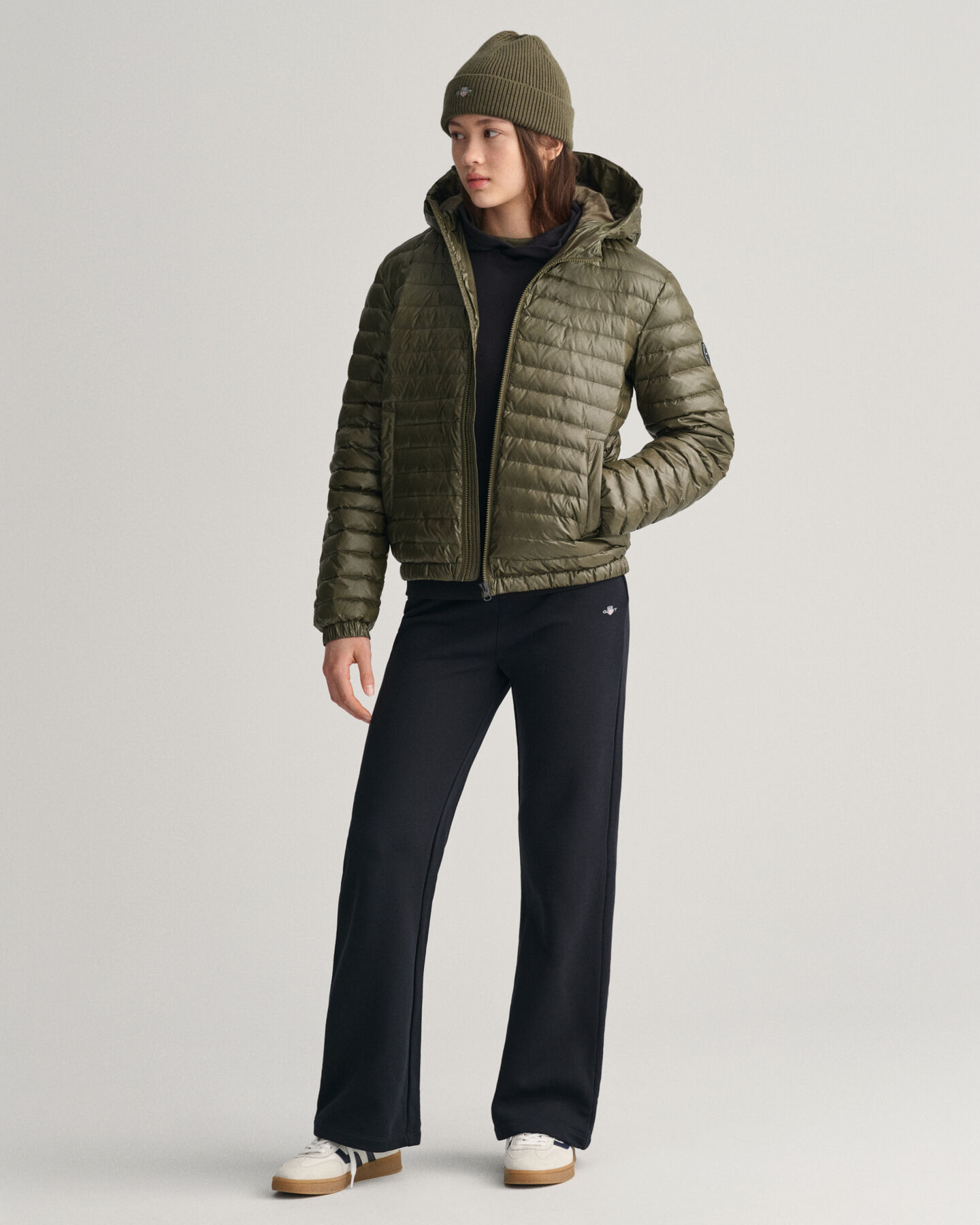 Teens Shiny Leichte Daunensteppjacke