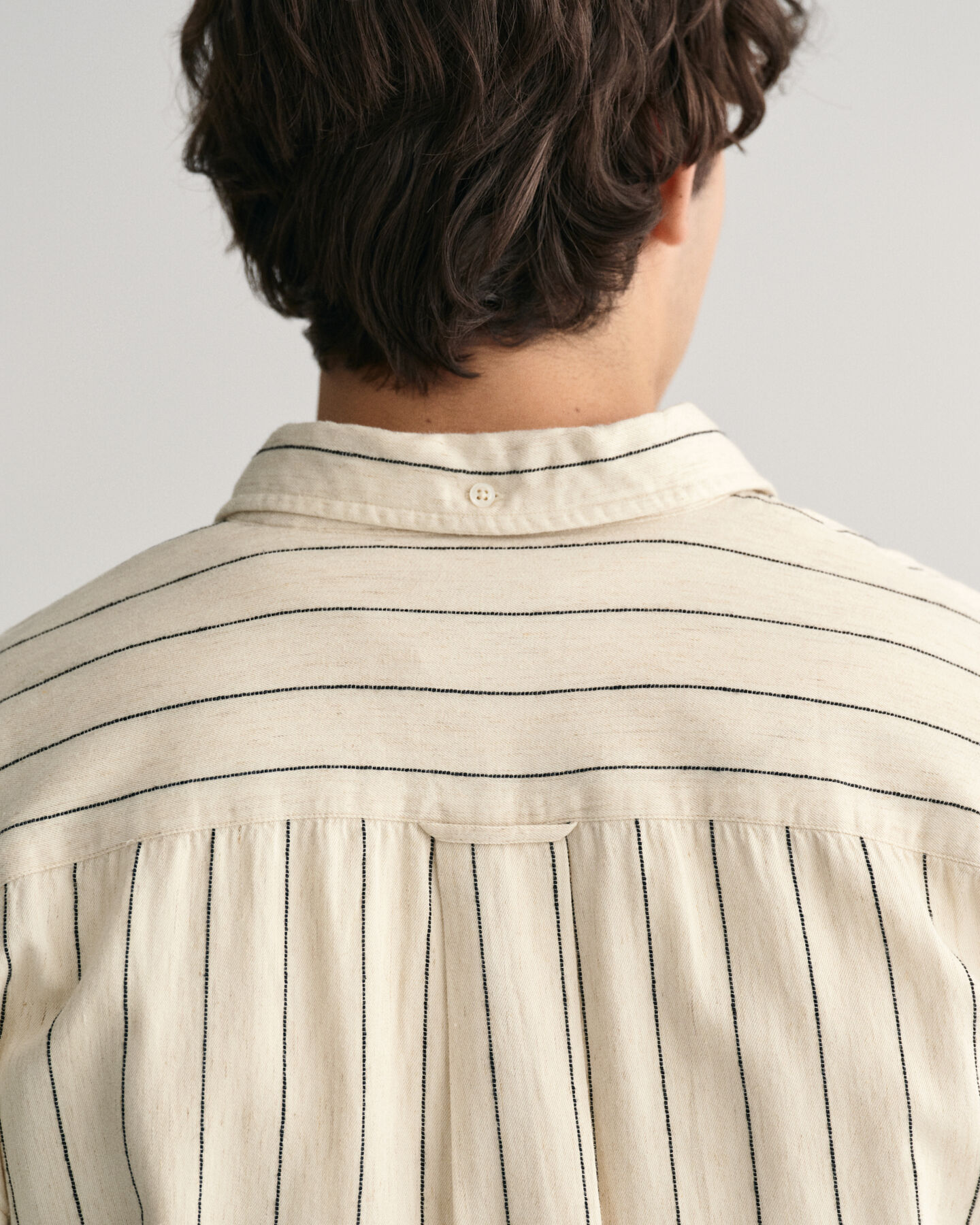 Relaxed Fit Slub Striped Hemd