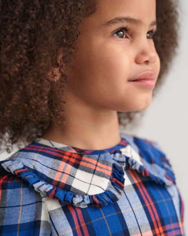 Girls Flanellkleid mit Karomuster