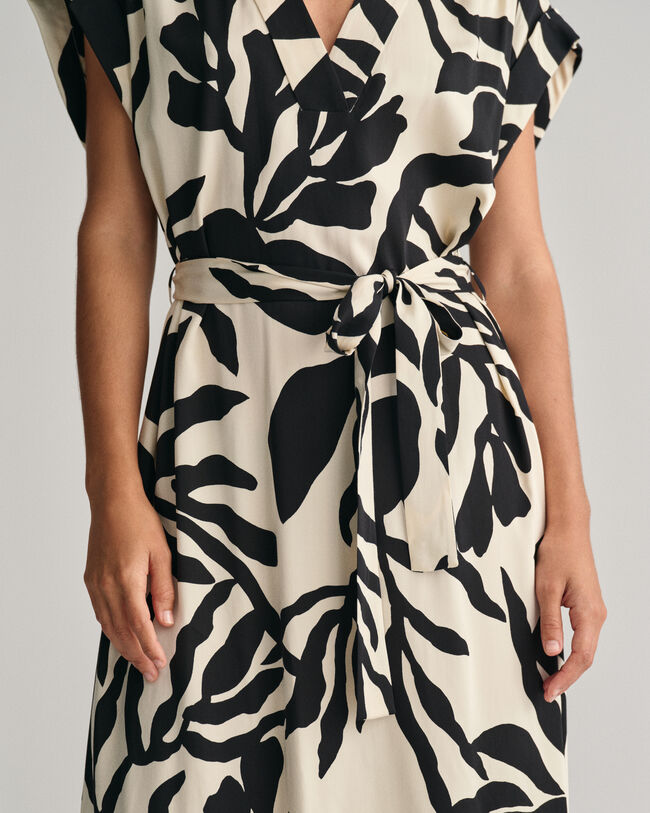 Palm Print Kurzarmkleid
