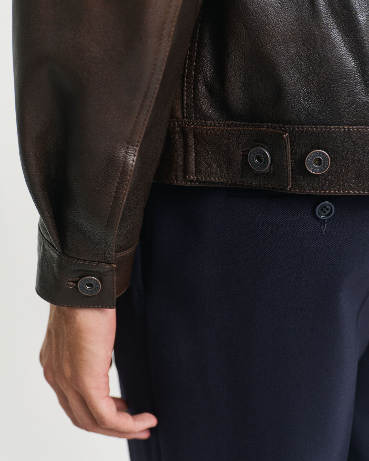 Truckerjacke aus Leder