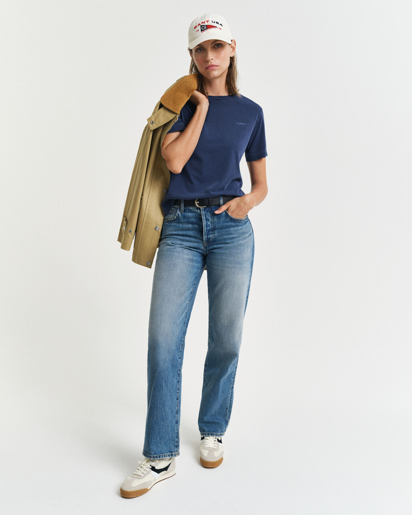 Sunfaded Rundhals-T-Shirt