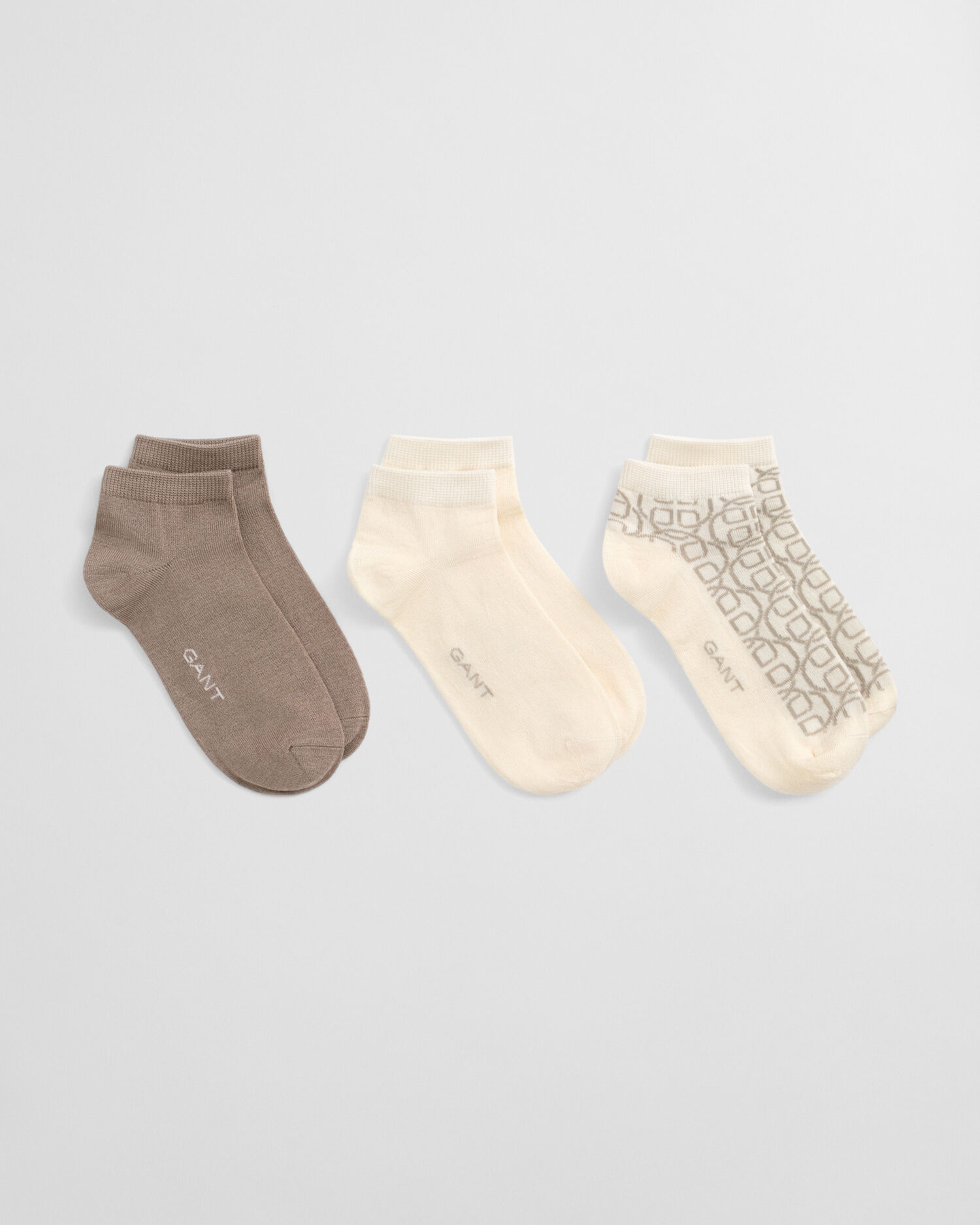 3-Pack Monogram Ankle Socks
