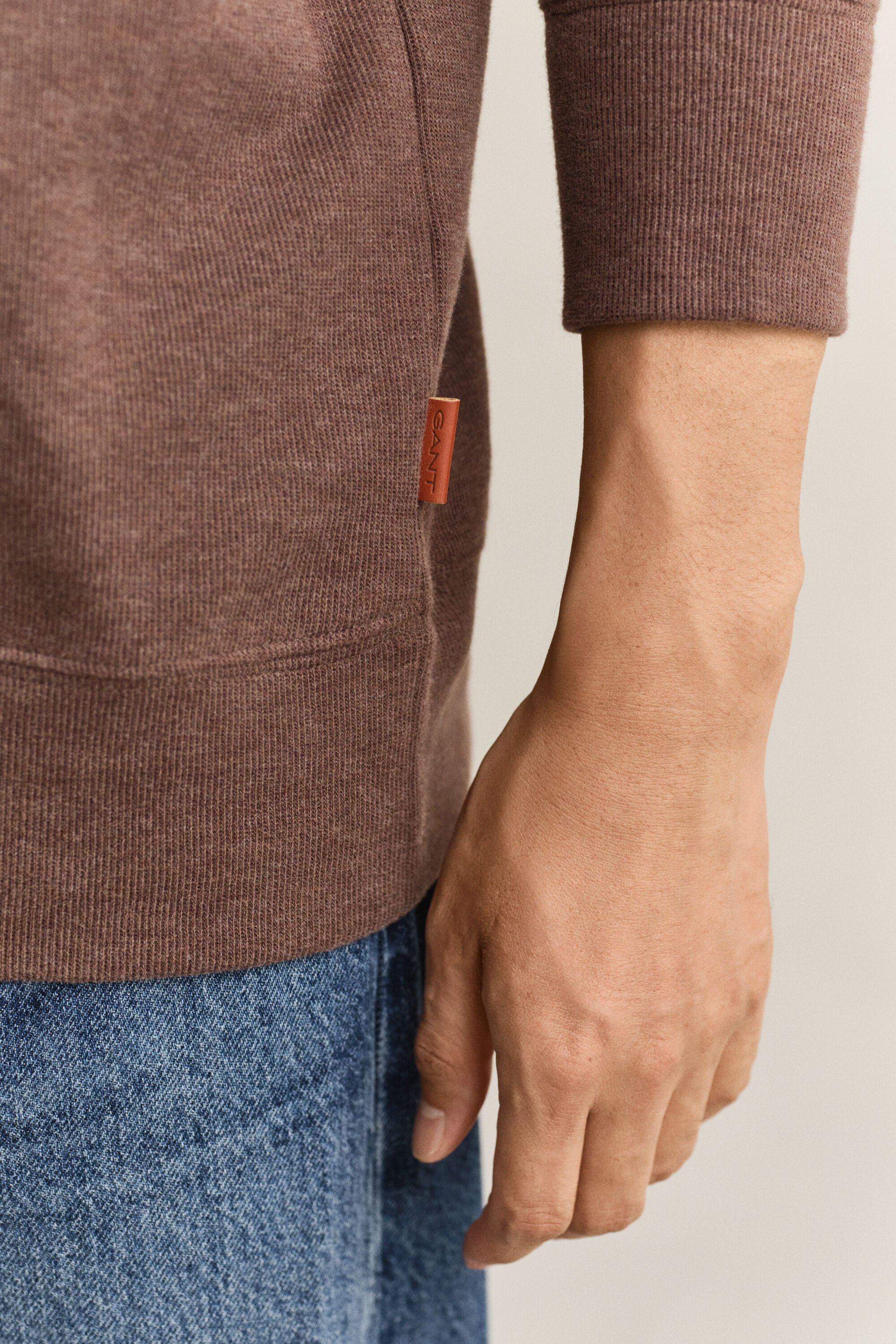 Sweat-shirt à demi-zip Sacker Rib