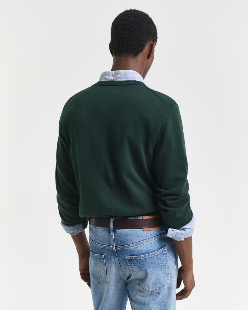 Klassischer V-Neck Pullover aus Baumwolle