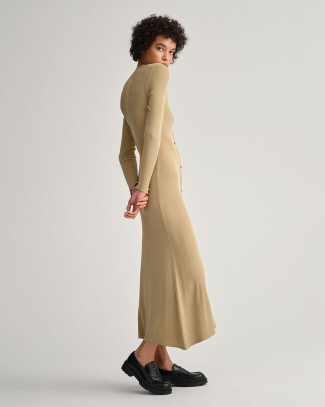 Geripptes Cardigan-Kleid