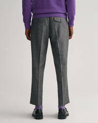 Schmal zulaufende Hose mit Fischgr&auml;tmuster