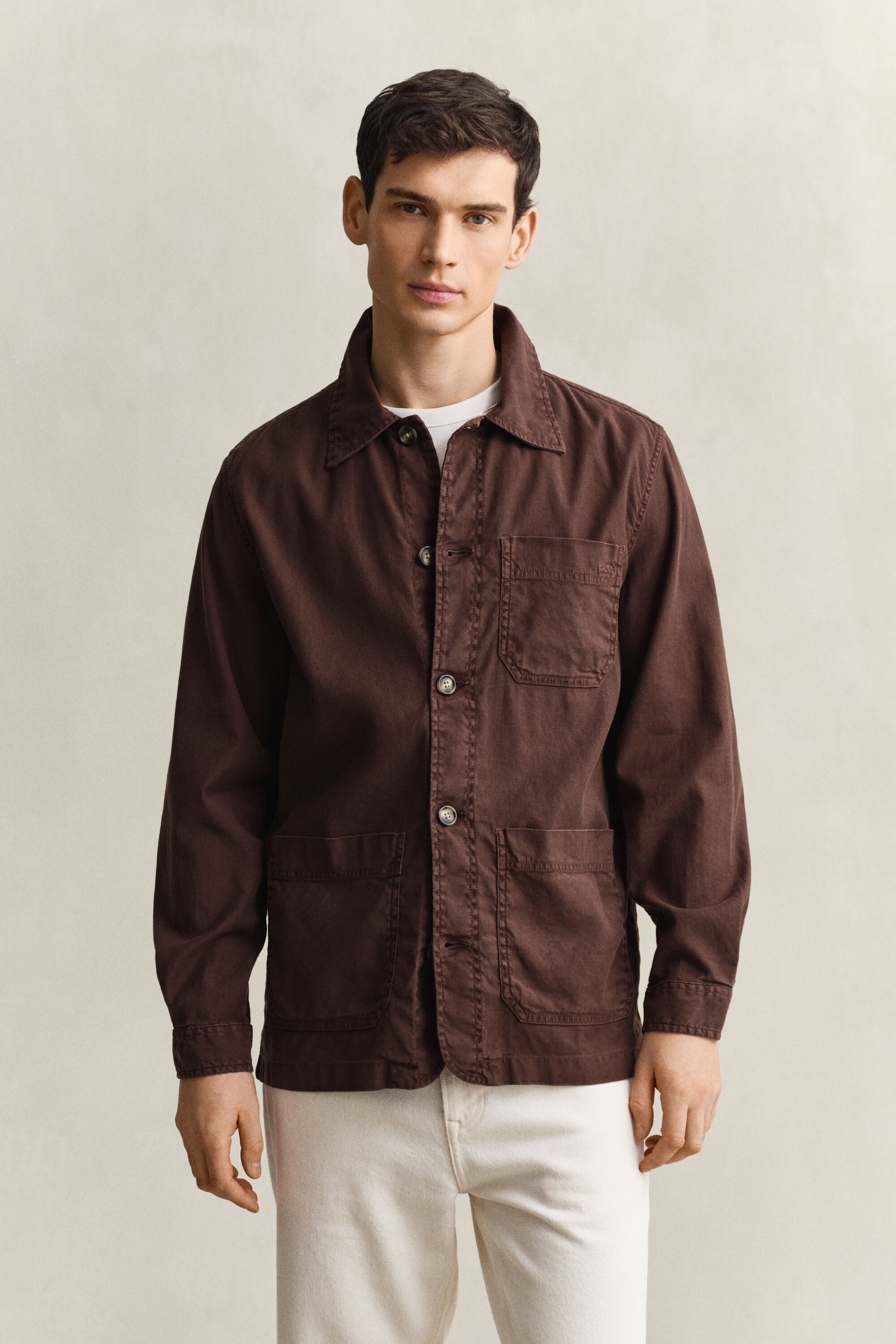 Camicia giacca in misto lino