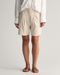 Formelle Stretch Leinen Shorts