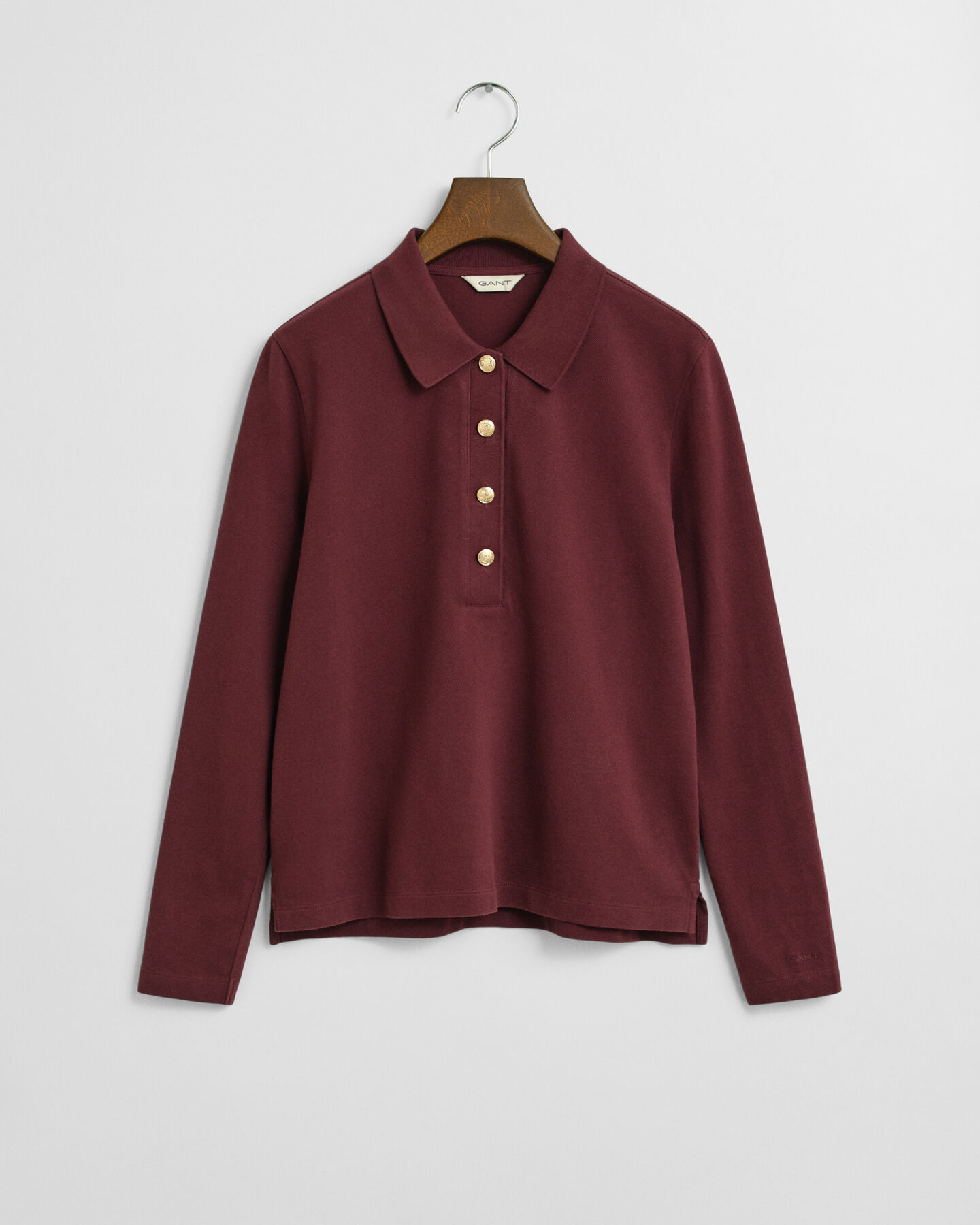 Langarm-Poloshirt aus Piqué