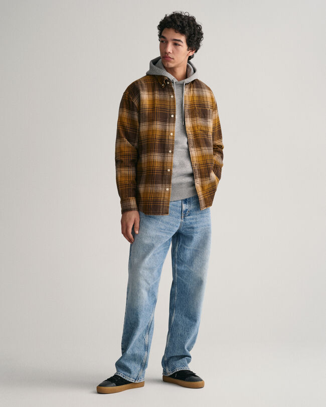 Relaxed Fit Karohemd aus schwerem Flanell