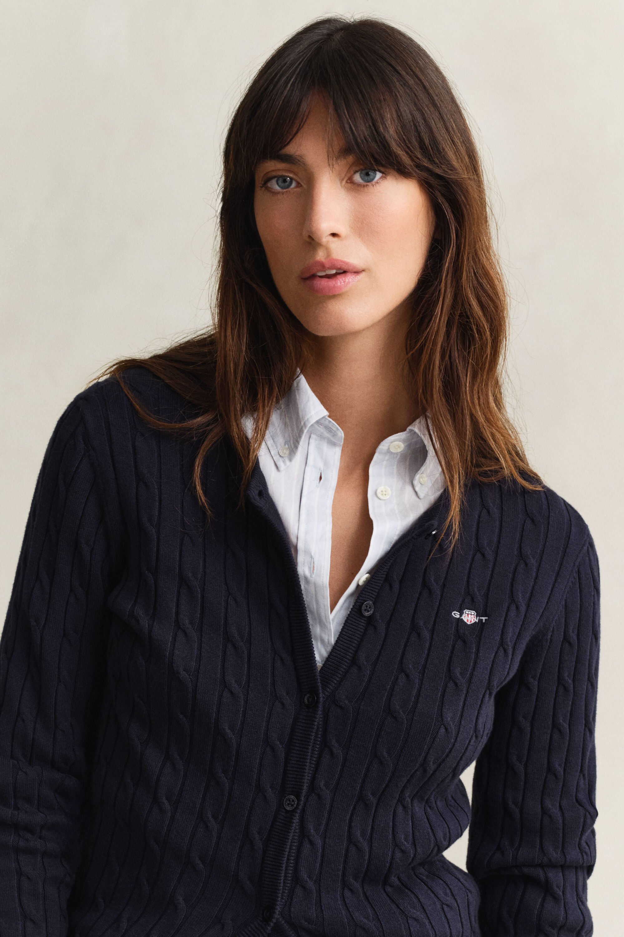 Cardigan en maille torsadée