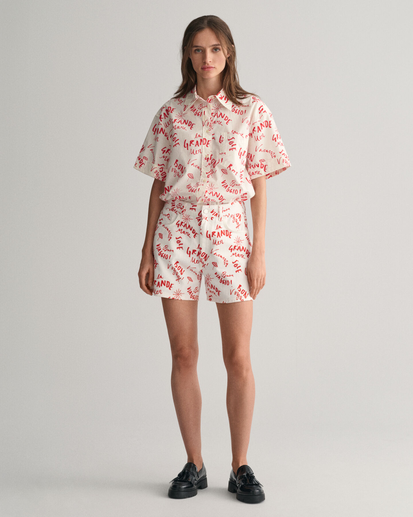 Shorts mit Text-Print