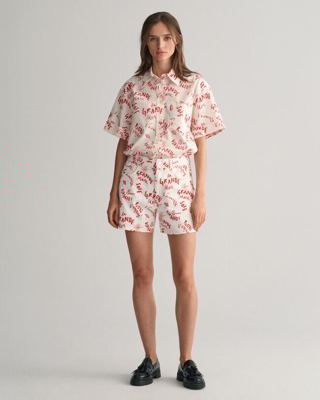 Shorts mit Text-Print