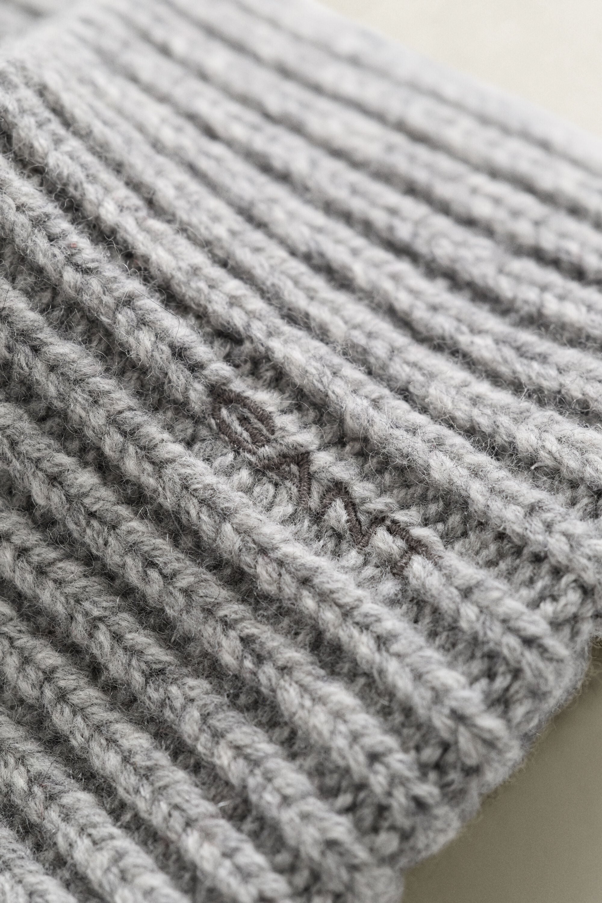 Ribbed Wool Cashmere Blend Beanie
