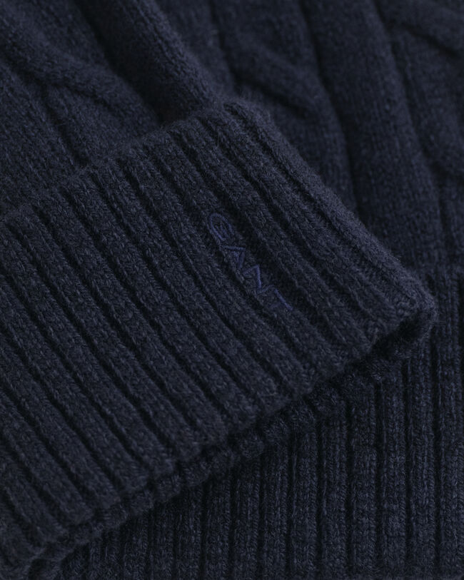 Zopfstrick Woll Beanie