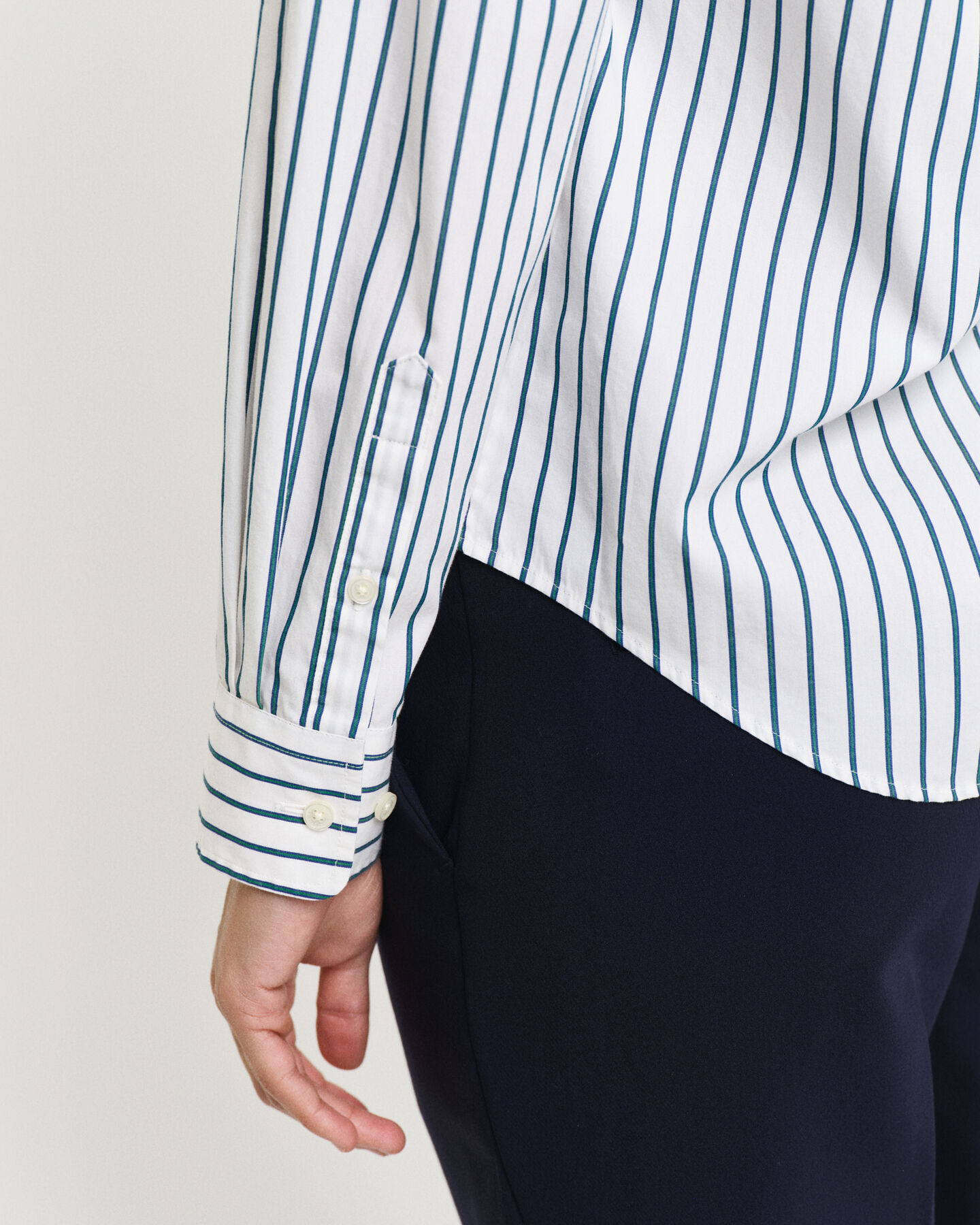 Regular Fit Classic Popeline Hemd mit Streifen