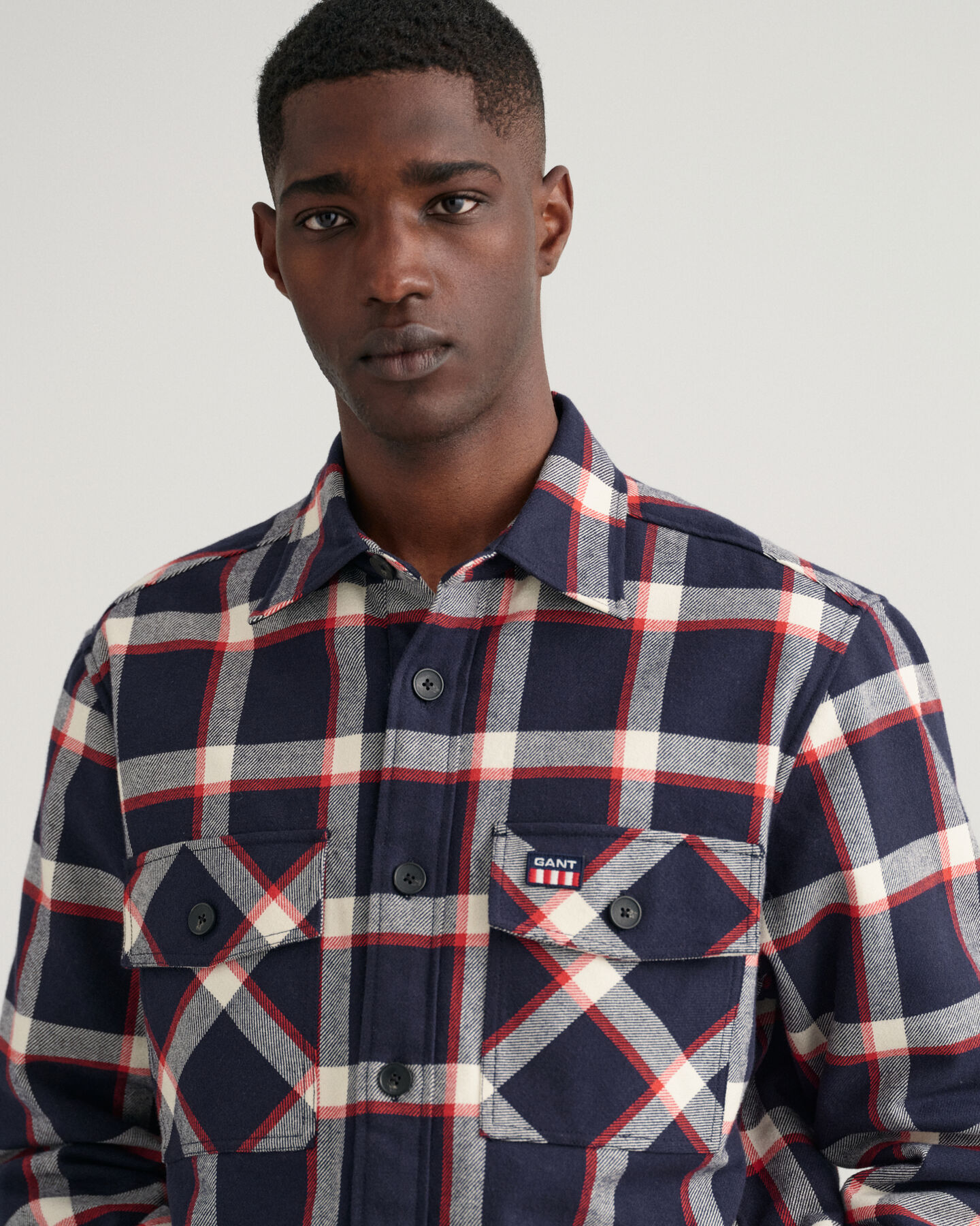 Flanell-Hemdjacke mit Karomuster