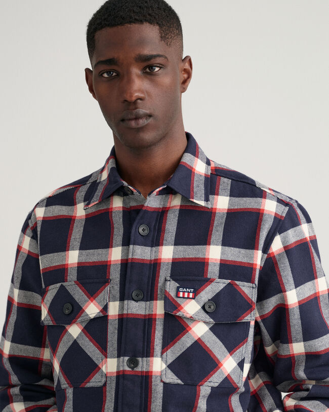 Flanell-Hemdjacke mit Karomuster