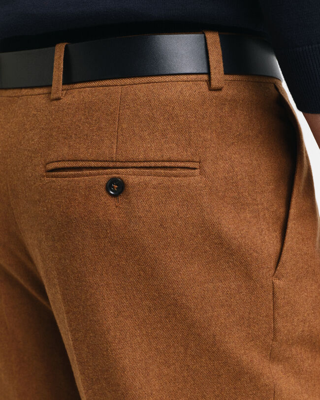 Relaxed Fit Anzughose aus Wollflanell